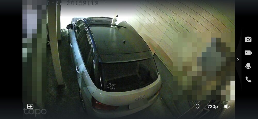 実際の映像　夜間